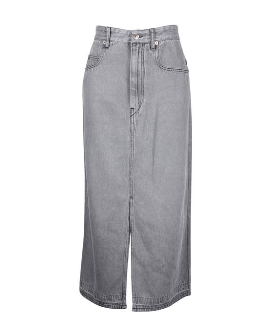 Isabel Marant Etoile denim midi rok in grijs katoen - Image 1