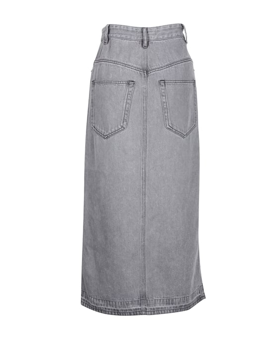 Isabel Marant Etoile denim midi rok in grijs katoen - Image 3
