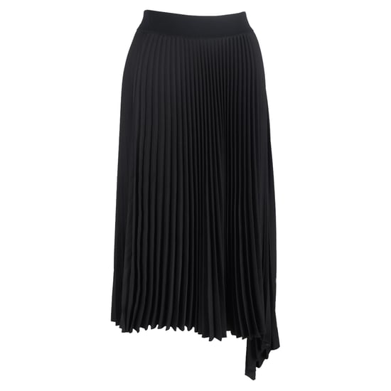 Joseph geplooide midi-rok met asymmetrische vorm in zwart polyester - Image 1