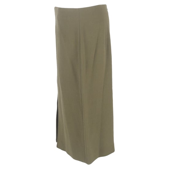 Roland Mouret midi-kokerrok met split aan de voorkant in olijfgroene wol. - Image 2