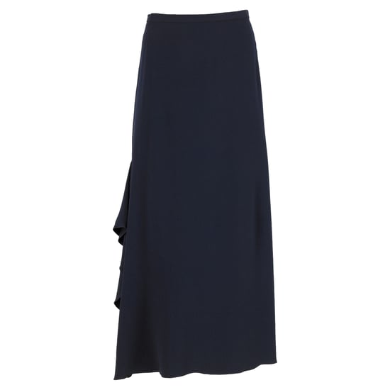 Max Mara maxi-rok met ruches in marineblauwe wol - Image 1