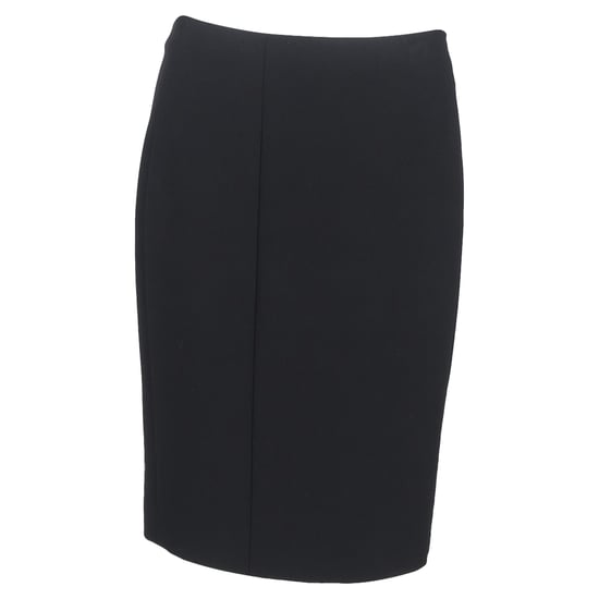 Boss by Hugo Boss Nauwsluitende rok tot de knie met panelen in zwarte wol - Image 1