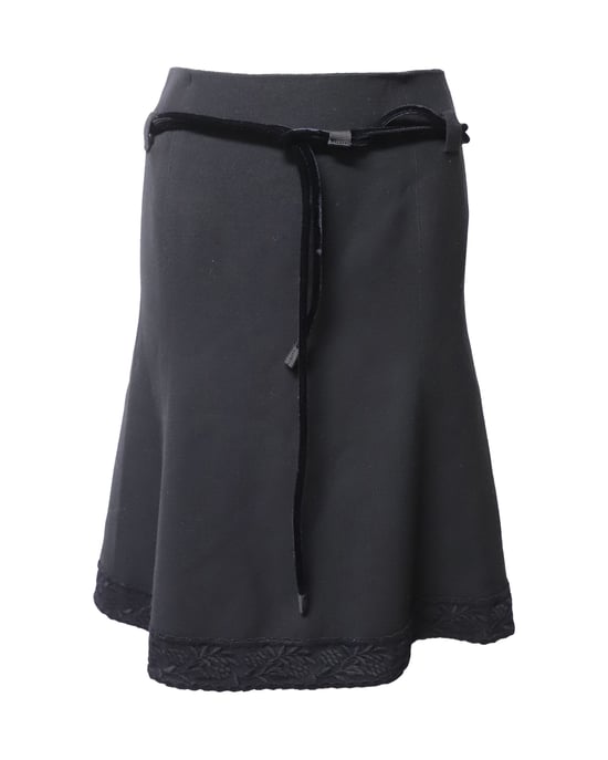 Emporio Armani winterrok met ceintuur van zwarte wol. - Image 1