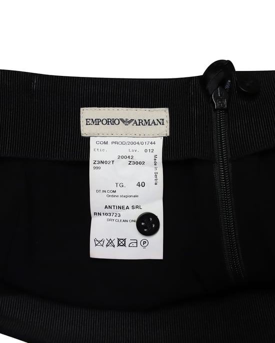 Emporio Armani winterrok met ceintuur van zwarte wol. - Image 6