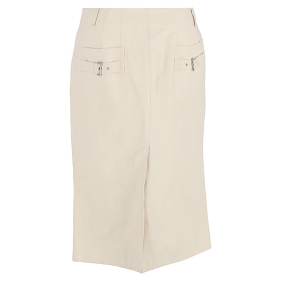Max Mara midi-rok in crèmekleurig linnen - Image 3