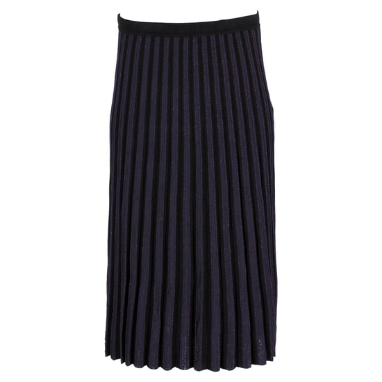 Diane von Furstenberg Klara geplooide midi-rok van stretchstof in marineblauwe viscose - Image 1