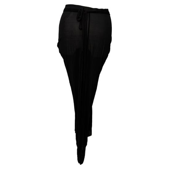 Rick Owens gedrapeerde midi-rok in zwart cupro - Image 3