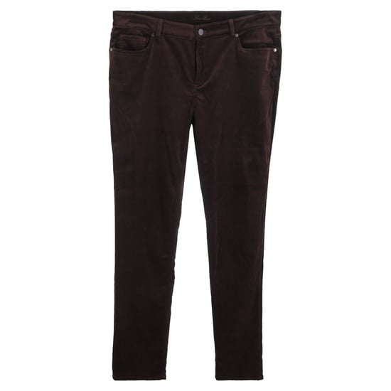 Loro Piana Mid-Rise Straight-Leg Pants in Brown Velvet - Image 1