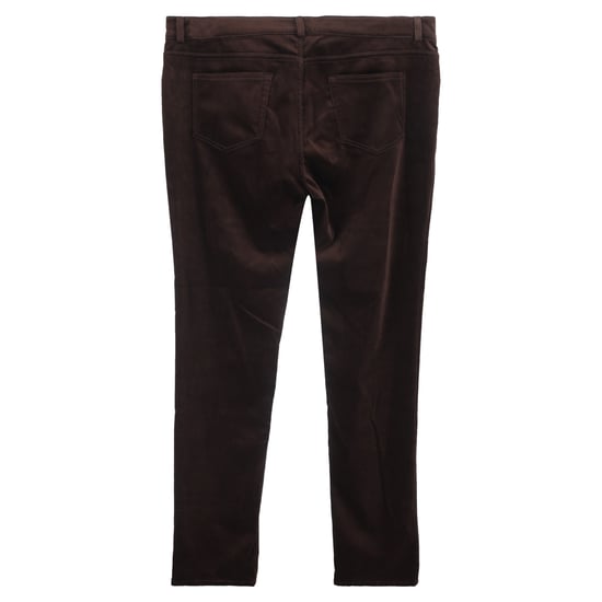 Loro Piana Mid-Rise Straight-Leg Pants in Brown Velvet - Image 2