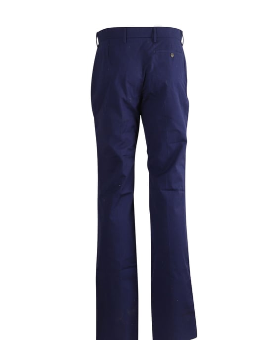 Balenciaga rakt skurna byxor i marinblå bomull - Image 3