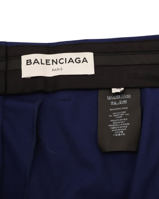 Balenciaga rakt skurna byxor i marinblå bomull - Image 5
