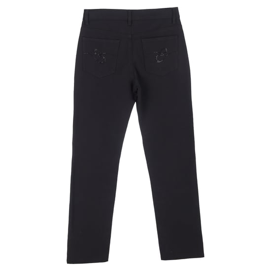 Escada Sport High-Rise Straight-Leg Jeans in Black Cotton Denim - Image 2