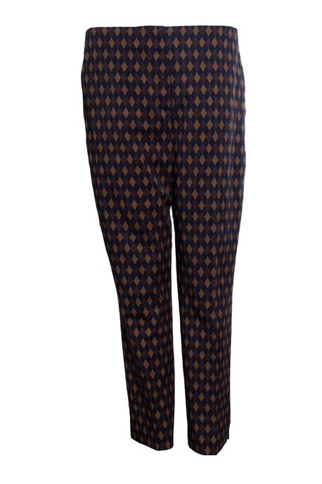 Prada, Diamond printed pantalon in blue and brown - Image 1