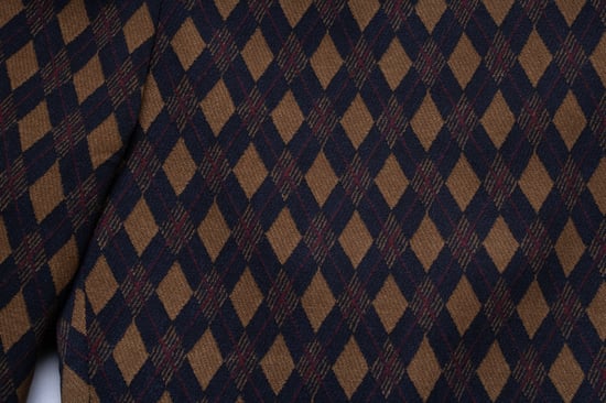 Prada, Diamond printed pantalon in blue and brown - Image 6