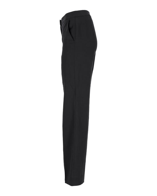 Max Mara broek met wijde pijpen in zwart linnen - Image 2