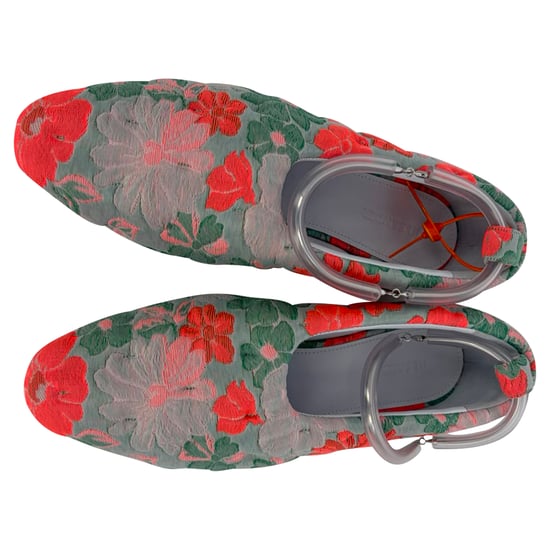Jil Sander Brocade Point Toe Ballerina Flats in Multicolor Cotton - Image 3