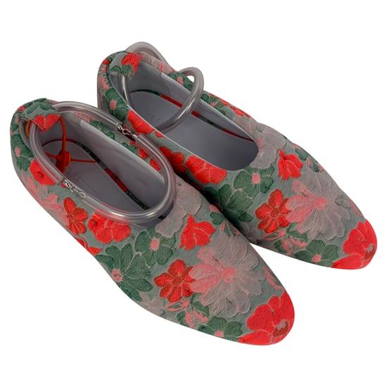 Jil Sander Brocade Point Toe Ballerina Flats in Multicolor Cotton - Image 4