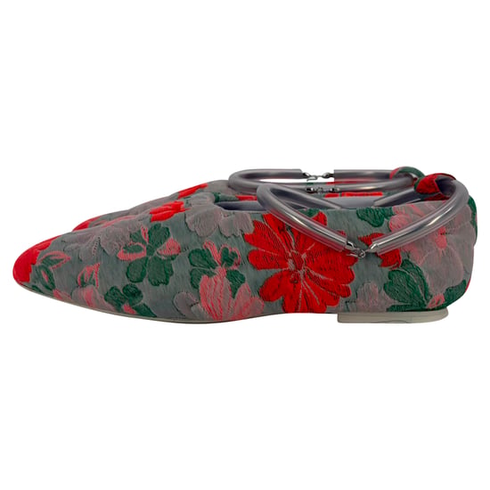Jil Sander Brocade Point Toe Ballerina Flats in Multicolor Cotton - Image 5