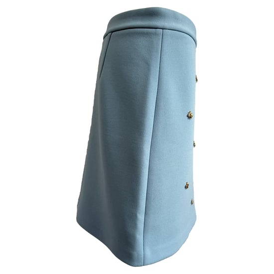 Maje Jizie minirok met bijenversiering in blauw polyester - Image 2