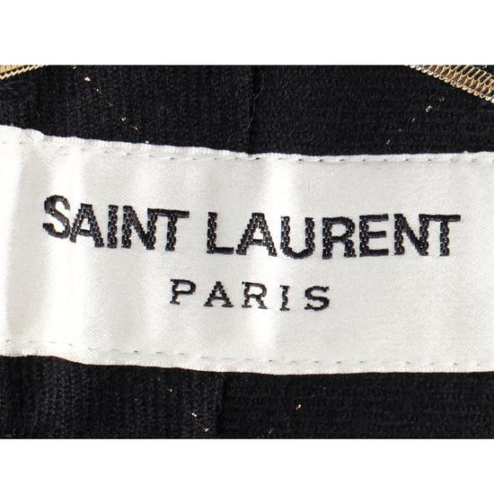 Saint Laurent Randiga Byxor i Svart Ull - Image 4