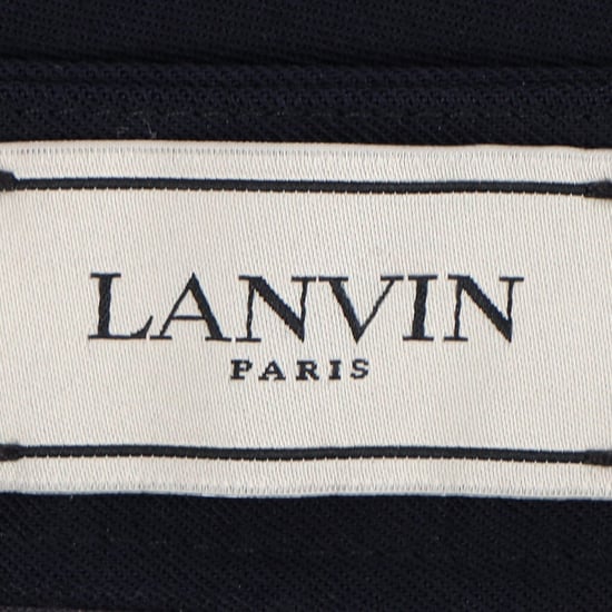 Lanvin rechte broek van wol in marineblauw. - Image 4