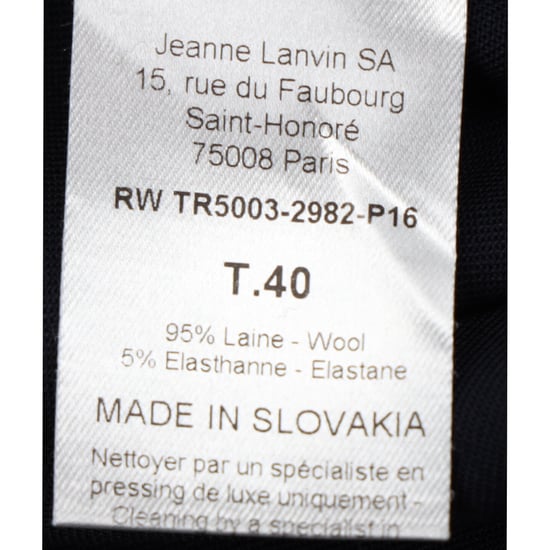 Lanvin rechte broek van wol in marineblauw. - Image 5