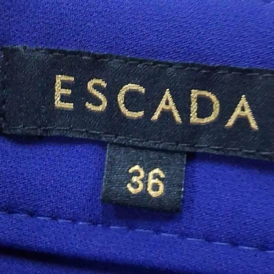 Escada Raka Byxor i Blå Siden - Image 3