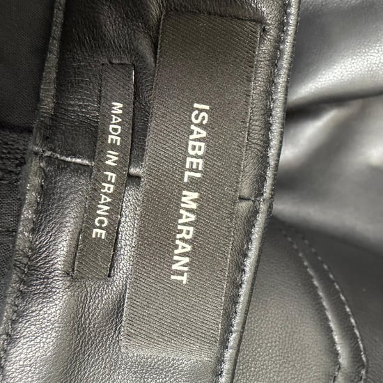 Isabel Marant Viamao Nitade Avsmalnande Byxor i Svart Läder - Image 3