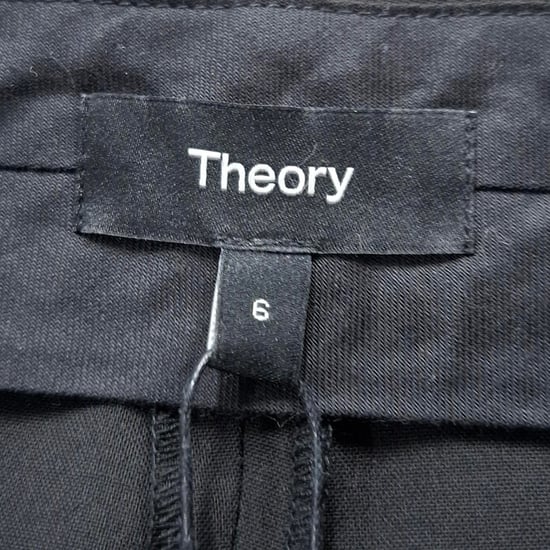 Theory Raka Byxor i Svart Linne - Image 3