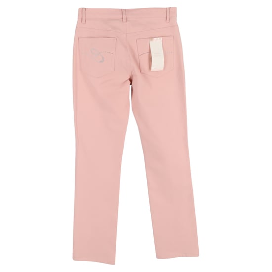 Escada Straight-Leg Jeans in Pink Cotton Denim - Image 2