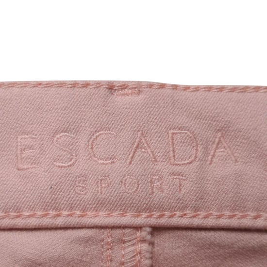 Escada Straight-Leg Jeans in Pink Cotton Denim - Image 4
