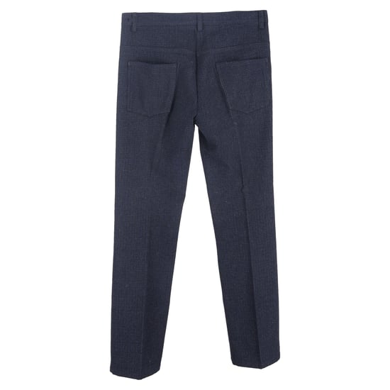 Miu Miu Cropped Trousers in Navy Blue Wool - Image 2