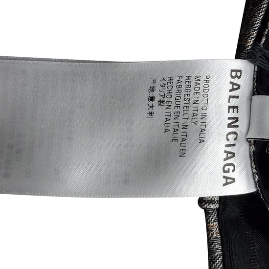 Balenciaga Rutiga Byxor Med Vida Ben I Grå Ull - Image 6