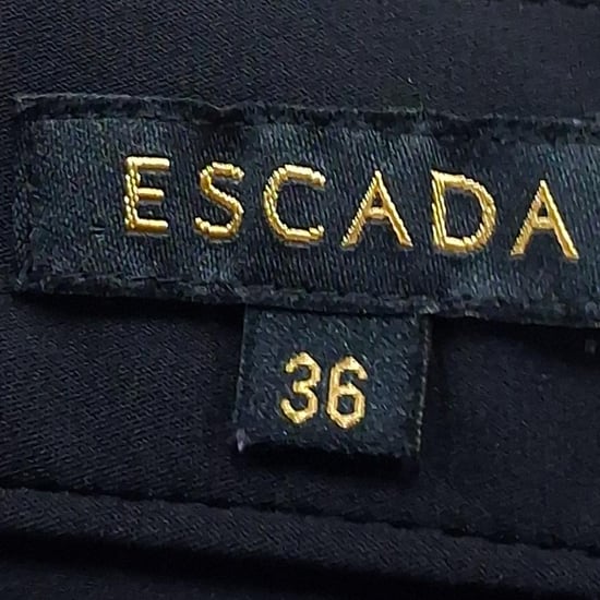 Escada Raka Byxor i Svart Siden - Image 3