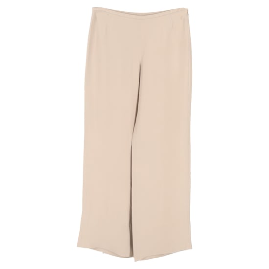 Armani Collezioni broek met wijde pijpen van beige zijde - Image 1