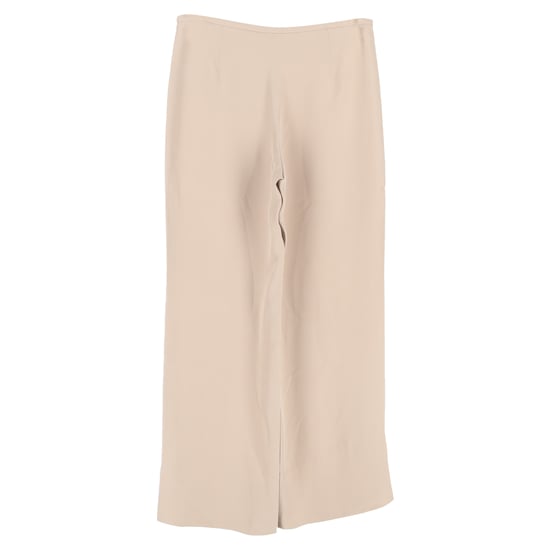 Armani Collezioni broek met wijde pijpen van beige zijde - Image 2