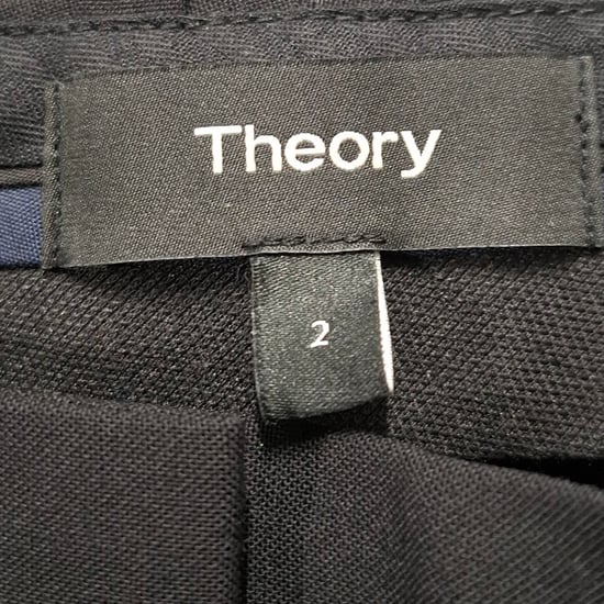 Theory Wide-Leg Trousers in Black wool - Image 3