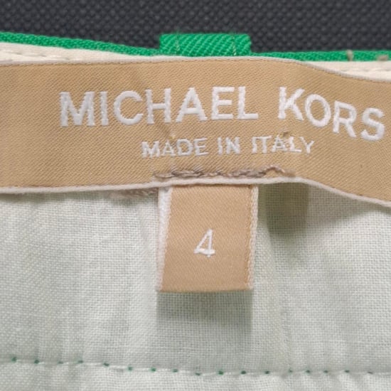 Michael Kors raka byxor i grön bomull - Image 3