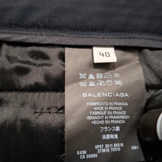 Balenciaga raka byxor i marinblå ull - Image 3