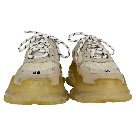 Balenciaga Triple S – Vita sneakers i polyester med genomskinlig sula - Image 2