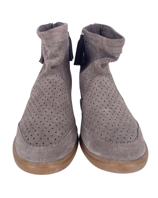 Isabel Marant Velvet Stainer Basket Boots i grå mocka - Image 2