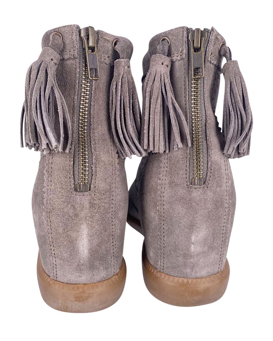 Isabel Marant Velvet Stainer Basket Boots i grå mocka - Image 4
