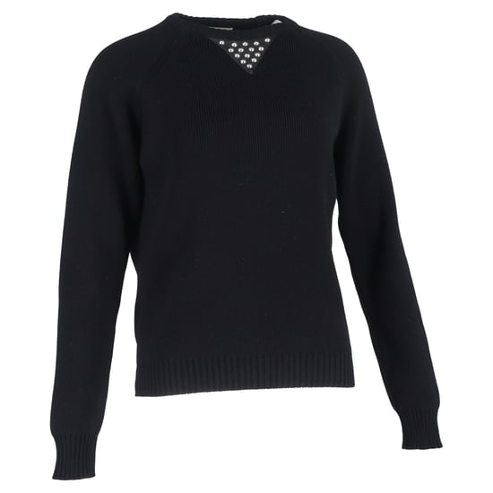 Saint Laurent trui met studs in zwarte wol - Image 1