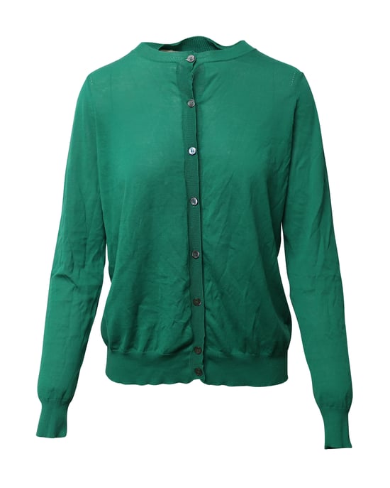 Marni vest met knoopsluiting in groene katoen - Image 1