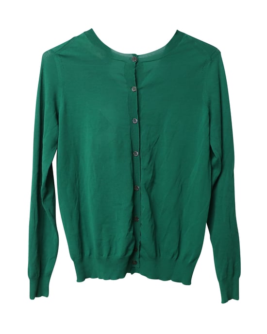 Marni vest met knoopsluiting in groene katoen - Image 4
