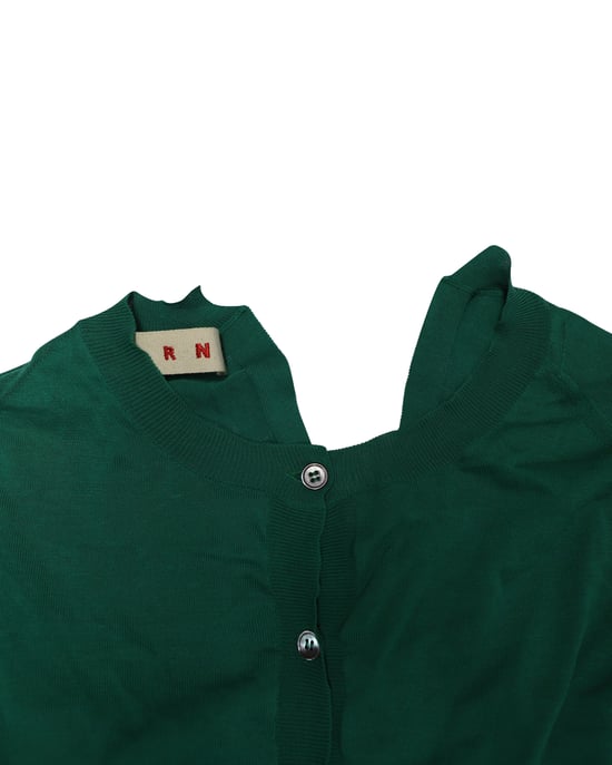 Marni vest met knoopsluiting in groene katoen - Image 6