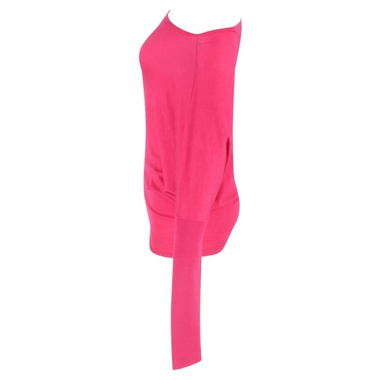 Tom Ford One-Shoulder Asymmetric Sweater in Pink Cashmere - Image 2