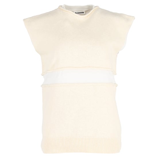 Jil Sander Knit Layered Sweater Vest in Yellow Wool - Image 1
