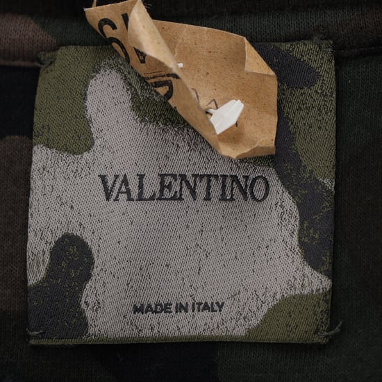 Valentino Garavani camouflage sweatshirt met verwassen look in kaki katoen - Image 4
