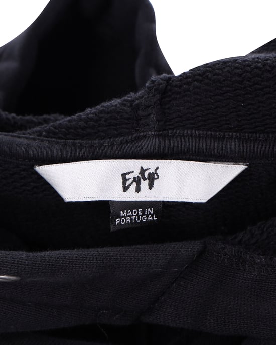 Eytys Lewis huvtröja med logotypmärke i svart ekologisk bomull - Image 4